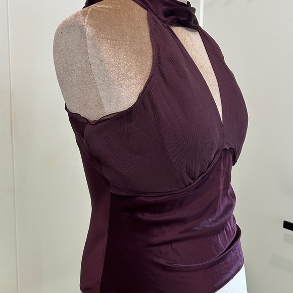 The Limited 💯% Silk Halter Top With Choker Sash Neck Tie |Size Medium - Picture 6 of 8
